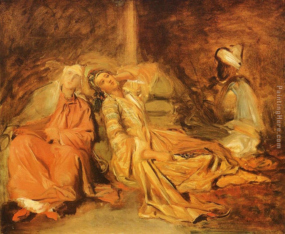 Harem painting - Theodore Chasseriau Harem art painting